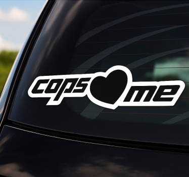 Sticker voiture j'aime les flics - TenStickers